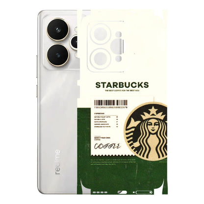 Realme Phone Skins (All Models) - Starbucks Barcode - 3D Embossed Finish (L-308) Realme 15 5G