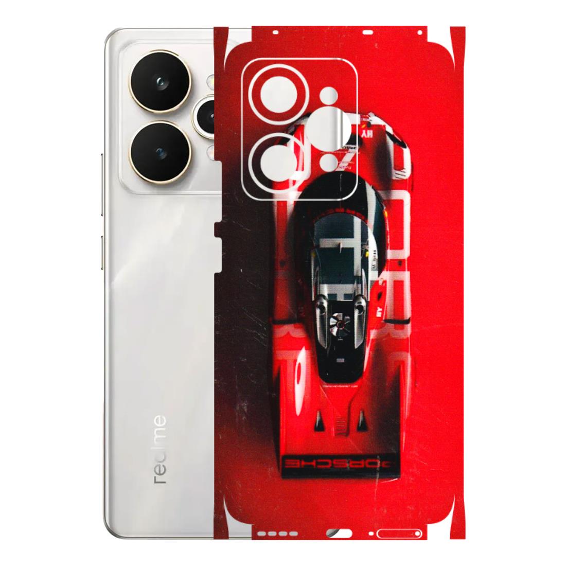Realme Phone Skins (All Models) - Red Porsche Car Logo - 3D Embossed Finish (L-315) Realme 15 5G