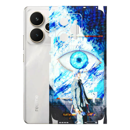 Realme Phone Skins (All Models) - Anime Sea Blue Eye - 3D Embossed Finish (L-318) Realme 15 5G