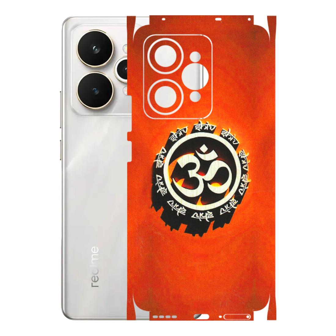 Realme Phone Skins (All Models) - Aum Shiv Orange - 3D Embossed Finish (L-32) Realme 15 5G