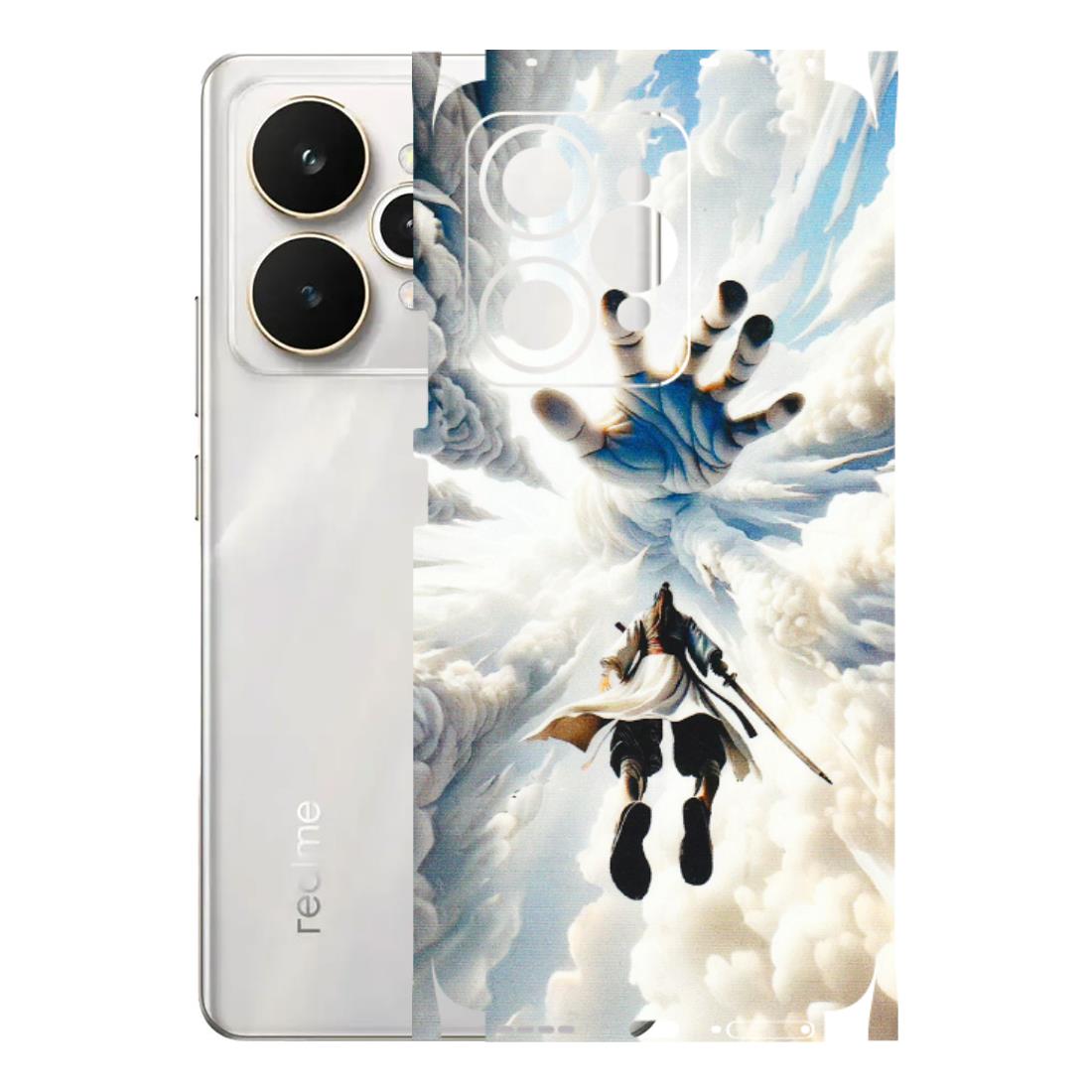 Realme Phone Skins (All Models) - Big Hand With Monkey King - 3D Embossed Finish (L-323) Realme 15 5G