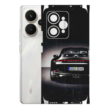 Realme Phone Skins (All Models) - New Black Porsche GT3 - 3D Embossed Finish (L-327) Realme 15 5G