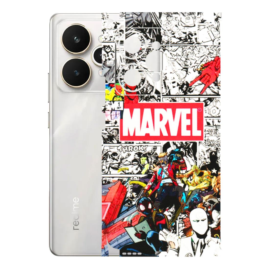 Realme Phone Skins (All Models) - Marvel Colorful Comic - 3D Embossed Finish (L-64) Realme 15 5G