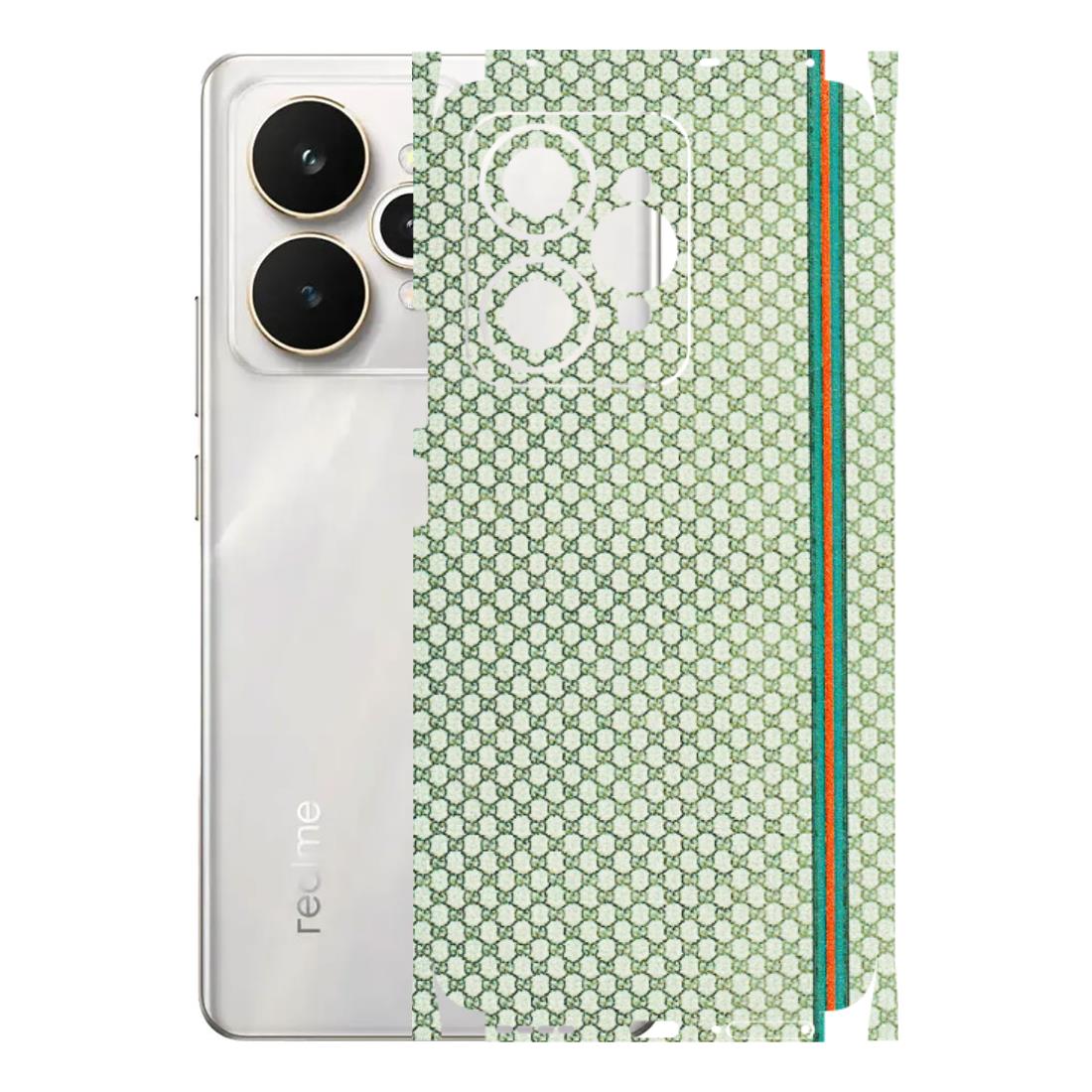 Realme Phone Skins (All Models) - Gucci Fabric Pattern - 3D Embossed Finish (L-73) Realme 15 5G