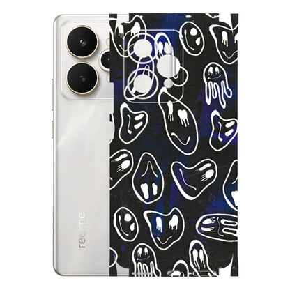 Realme Phone Skins (All Models) - Distorted Smileys - 3D Embossed Finish (L-92) Realme 15 5G