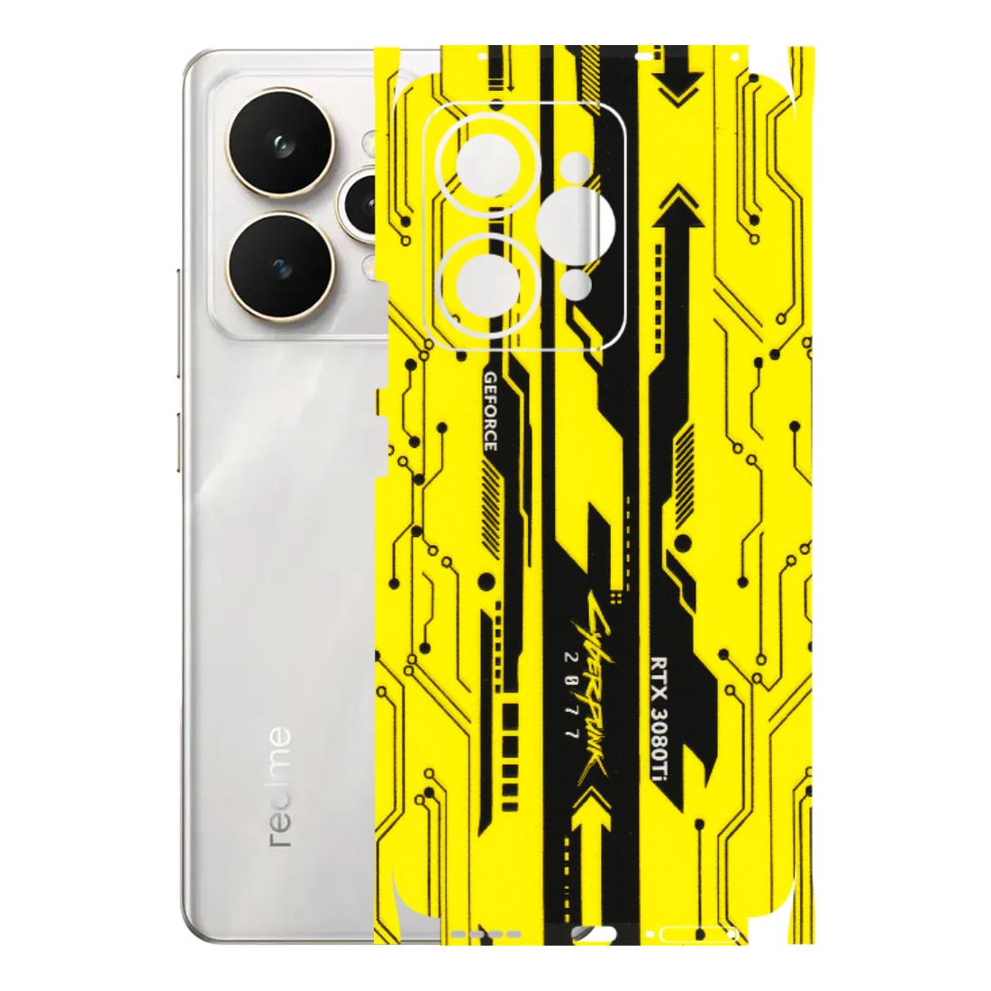 Realme Phone Skins (All Models) - Yellow Cyberpunk - 3D Embossed Finish (L-93) Realme 15 5G