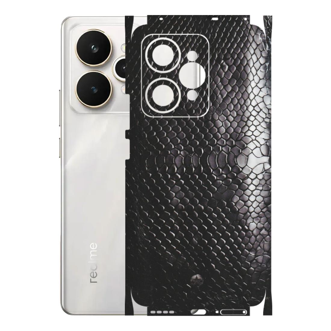 Realme Phone Skins (All Models) - Black Snack Leather - Matte Finish (M-147) Realme 15 5G