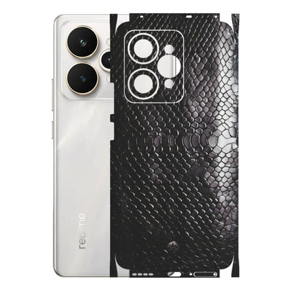 Realme Phone Skins (All Models) - Black Snack Leather - Matte Finish (M-147) Realme 15 5G