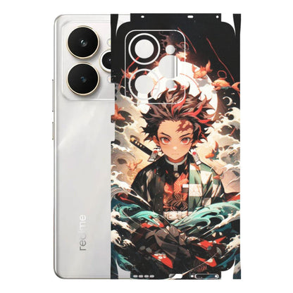 Realme Phone Skins (All Models) - Tanjiro Demon Slayer Anime - Matte Finish (M-158) Realme 15 5G