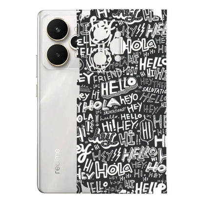 Realme Phone Skins (All Models) - Hi Hello Doodles - Matte Finish (M-25) Realme 15 5G