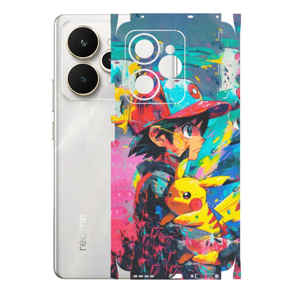 Realme Phone Skins (All Models) - Ash & Pikachu - Matte Finish (M-26) Realme 15 5G