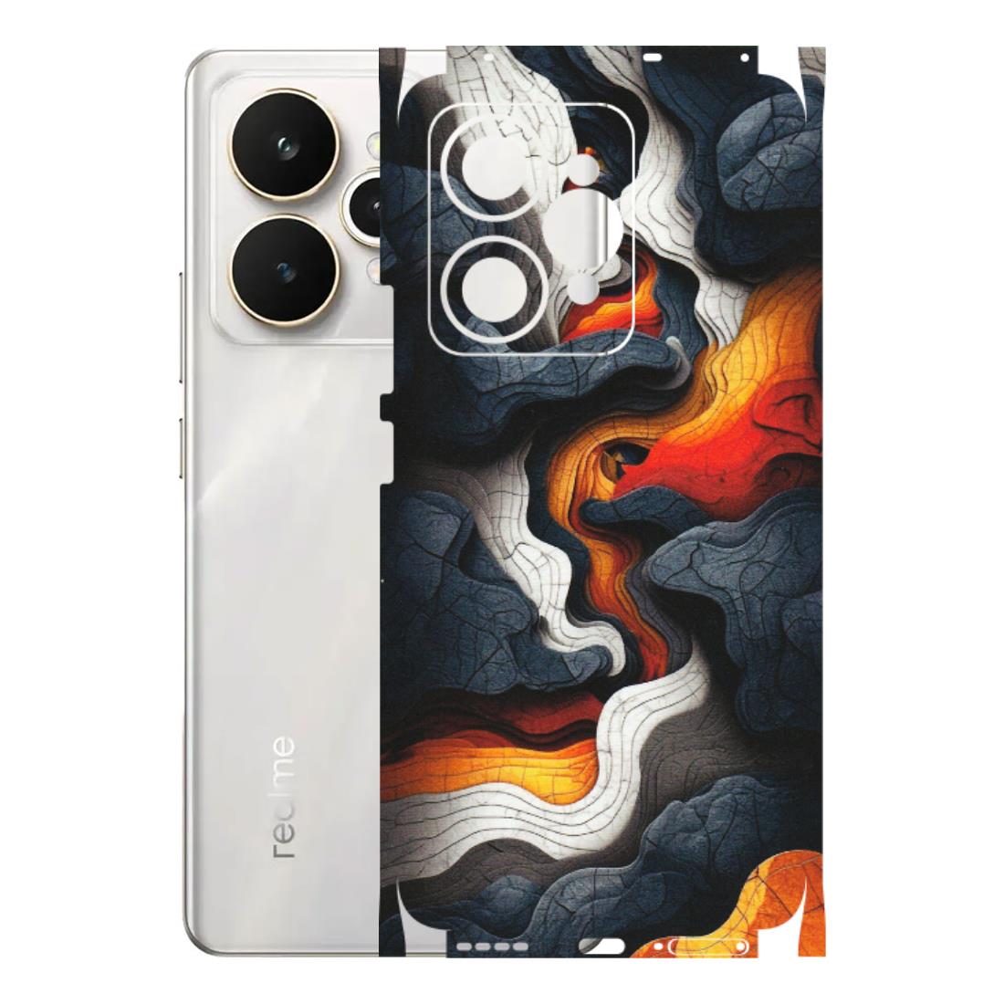 Realme Phone Skins (All Models) - Abstract Volcanic Layers - Matte Finish (M-52) Realme 15 5G