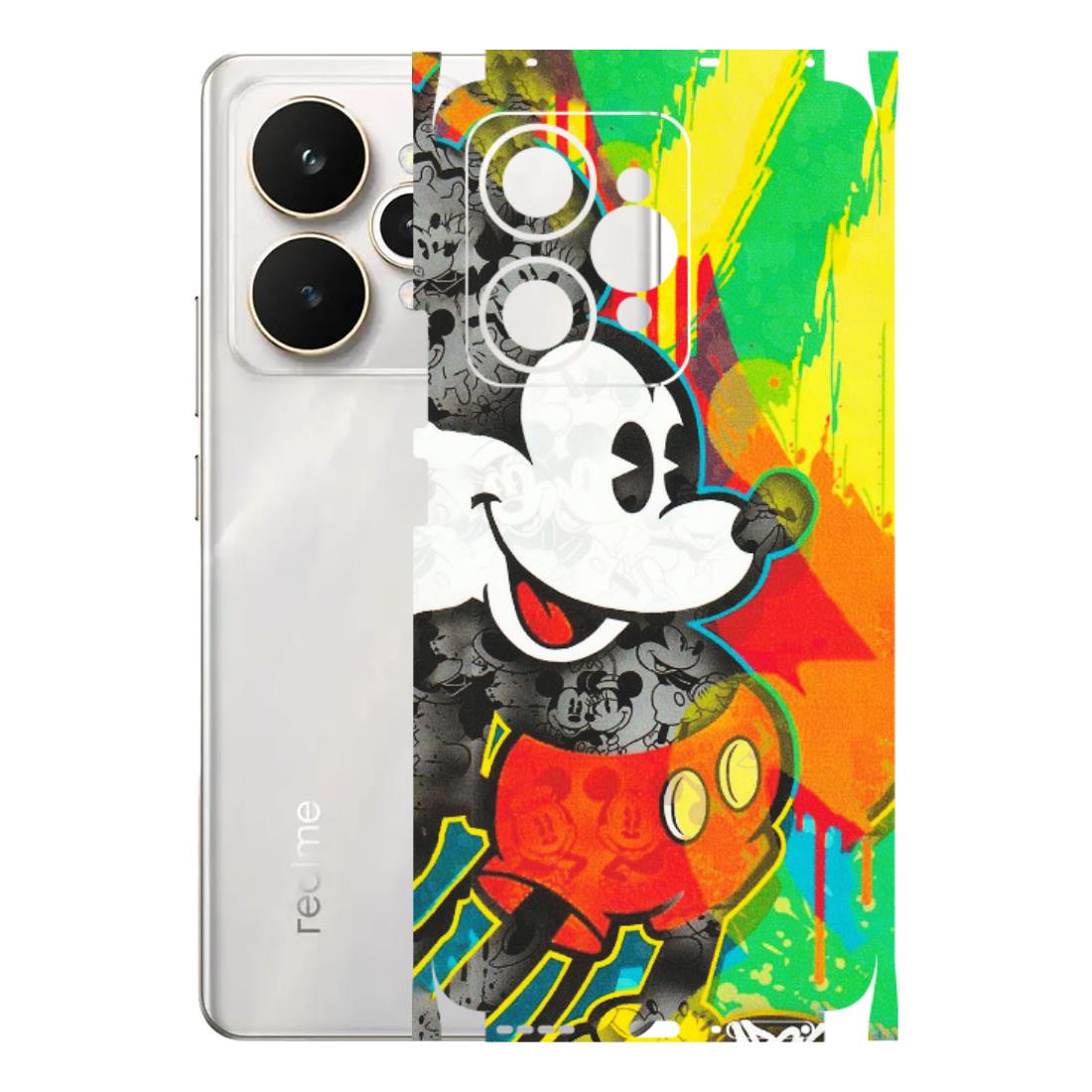 Realme Phone Skins (All Models) - Multiple Mickey With Colourful Texture - Matte Finish (M-84) Realme 15 5G