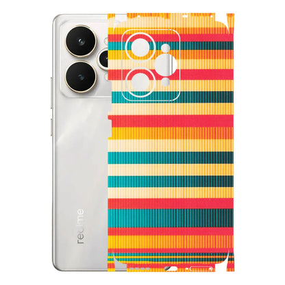 Realme Phone Skins (All Models) - Colourful Stripes Soothing Effect - Matte Finish (M-86) Realme 15 5G