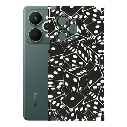 Realme Phone Skins (All Models) - Big Black Dices - 3D Embossed Finish (L-106) Realme 15 Pro 5G
