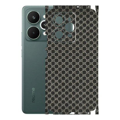 Realme Phone Skins (All Models) - Black G Print - 3D Embossed Finish (L-109) Realme 15 Pro 5G