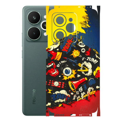Realme Phone Skins (All Models) - Pacific Doodle Art - 3D Embossed Finish (L-120) Realme 15 Pro 5G