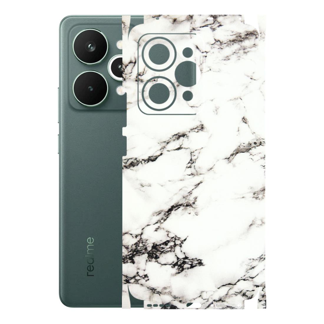 Realme Phone Skins (All Models) - Black and White Marble Texture - 3D Embossed Finish (L-124) Realme 15 Pro 5G