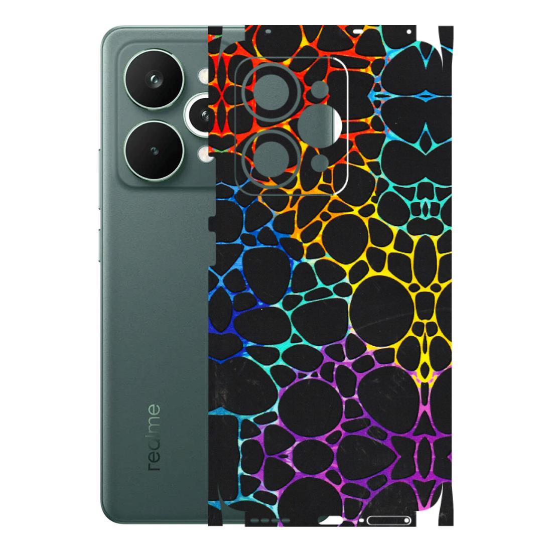 Realme Phone Skins (All Models) - Abstract Art MultiColour - 3D Embossed Finish (L-133) Realme 15 Pro 5G
