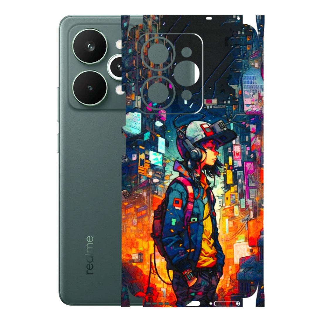 Realme Phone Skins (All Models) - Street Anime Guy - 3D Embossed Finish (L-158) Realme 15 Pro 5G