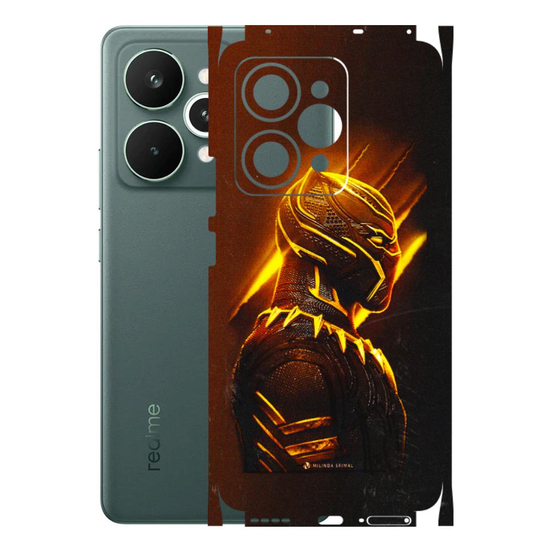 Realme Phone Skins (All Models) - Gold Black Panther - 3D Embossed Finish (L-181) Realme 15 Pro 5G