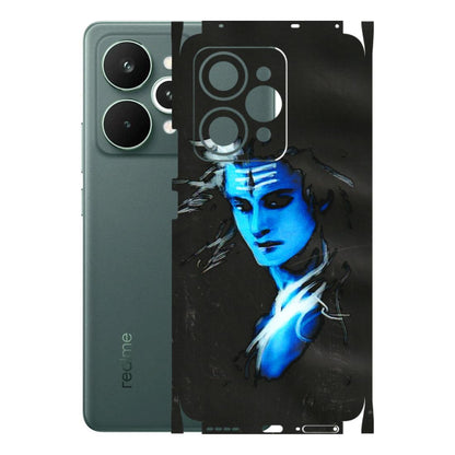 Realme Phone Skins (All Models) - Har Har Mahadev Blue/Black - 3D Embossed Finish (L-185) Realme 15 Pro 5G