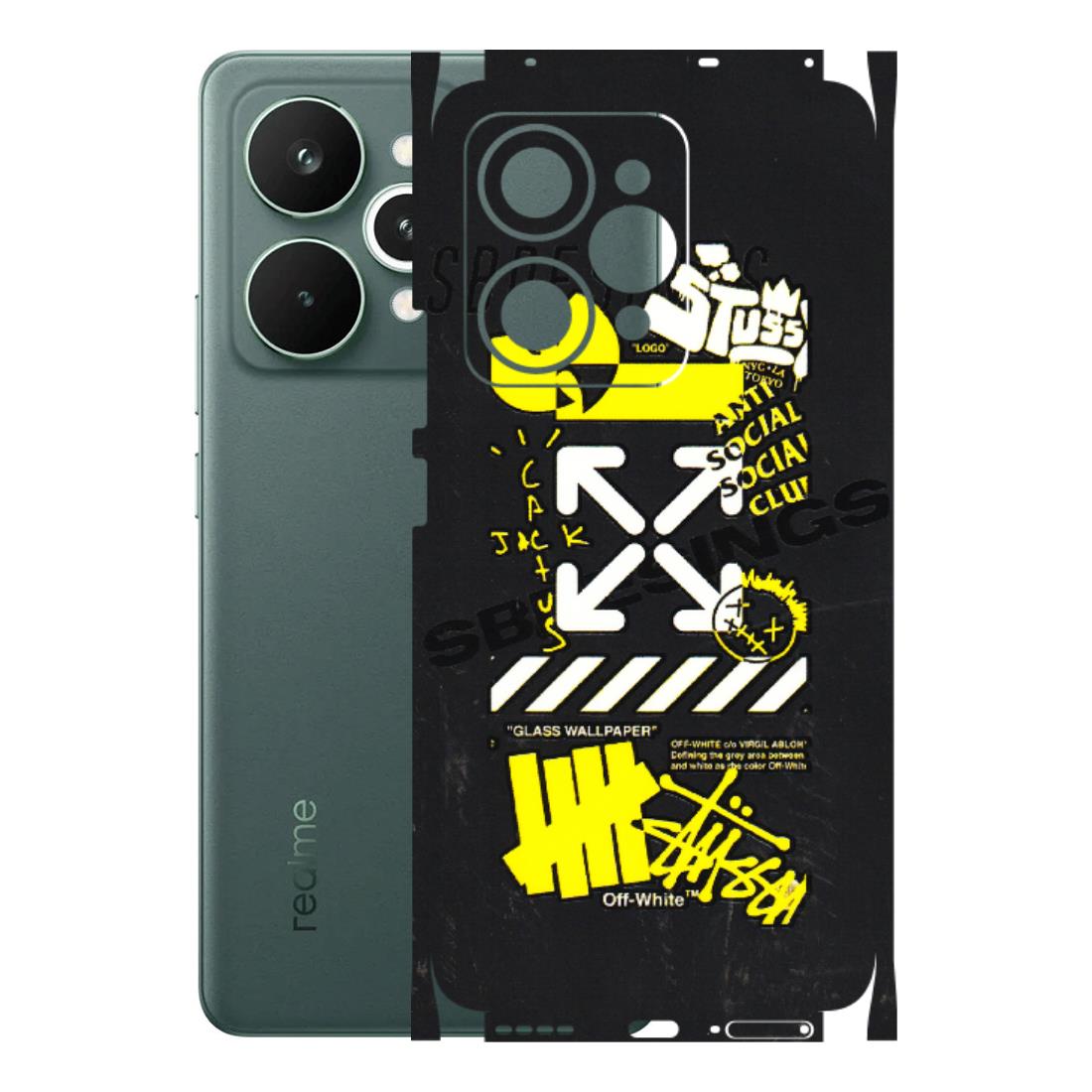 Realme Phone Skins (All Models) - Anti Social Graffiti - 3D Embossed Finish (L-198) Realme 15 Pro 5G