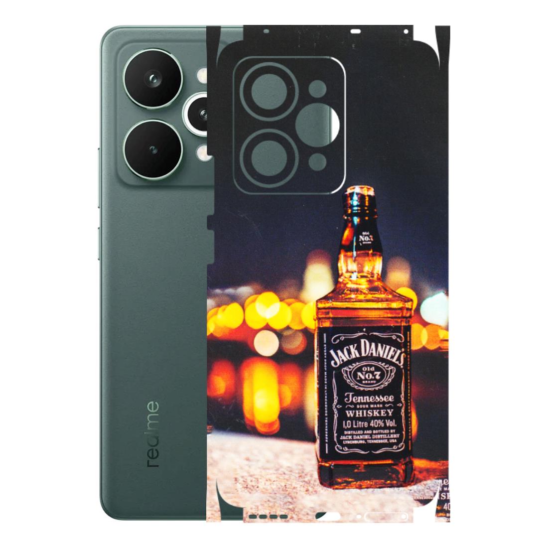 Realme Phone Skins (All Models) - JD Whiskey Bottle - 3D Embossed Finish (L-20) Realme 15 Pro 5G