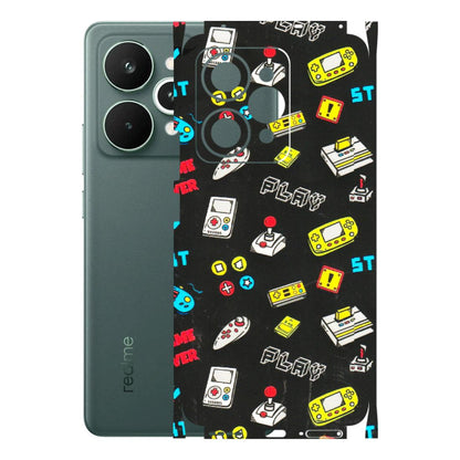 Realme Phone Skins (All Models) - Gaming Doodles - 3D Embossed Finish (L-224) Realme 15 Pro 5G