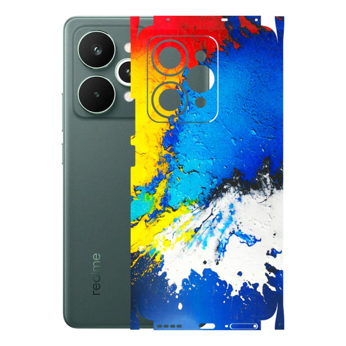 Realme Phone Skins (All Models) - Acrylic Paint Spill - 3D Embossed Finish (L-229) Realme 15 Pro 5G