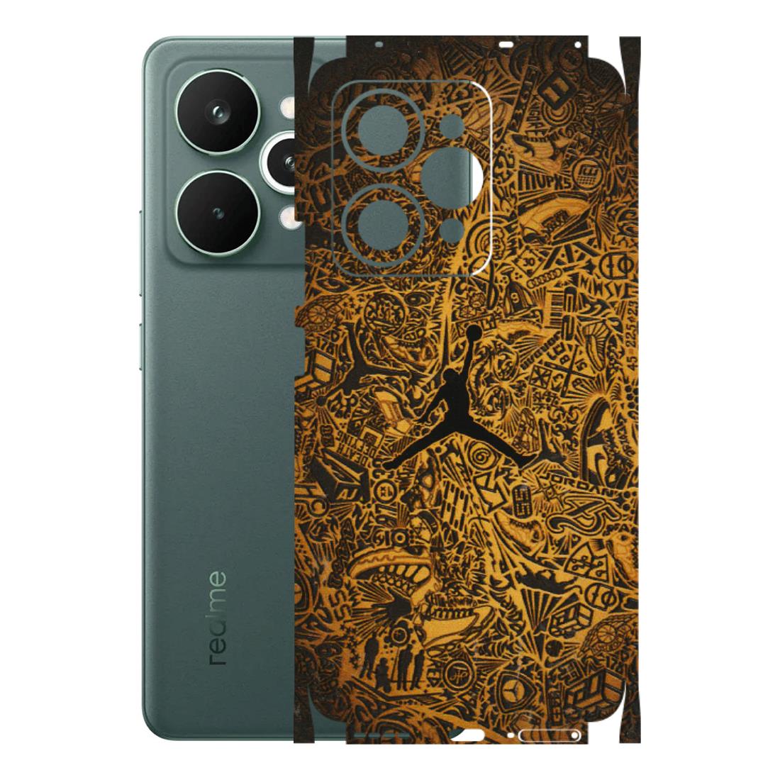 Realme Phone Skins (All Models) - Premium Gold Basketball Player - 3D Embossed Finish (L-236) Realme 15 Pro 5G