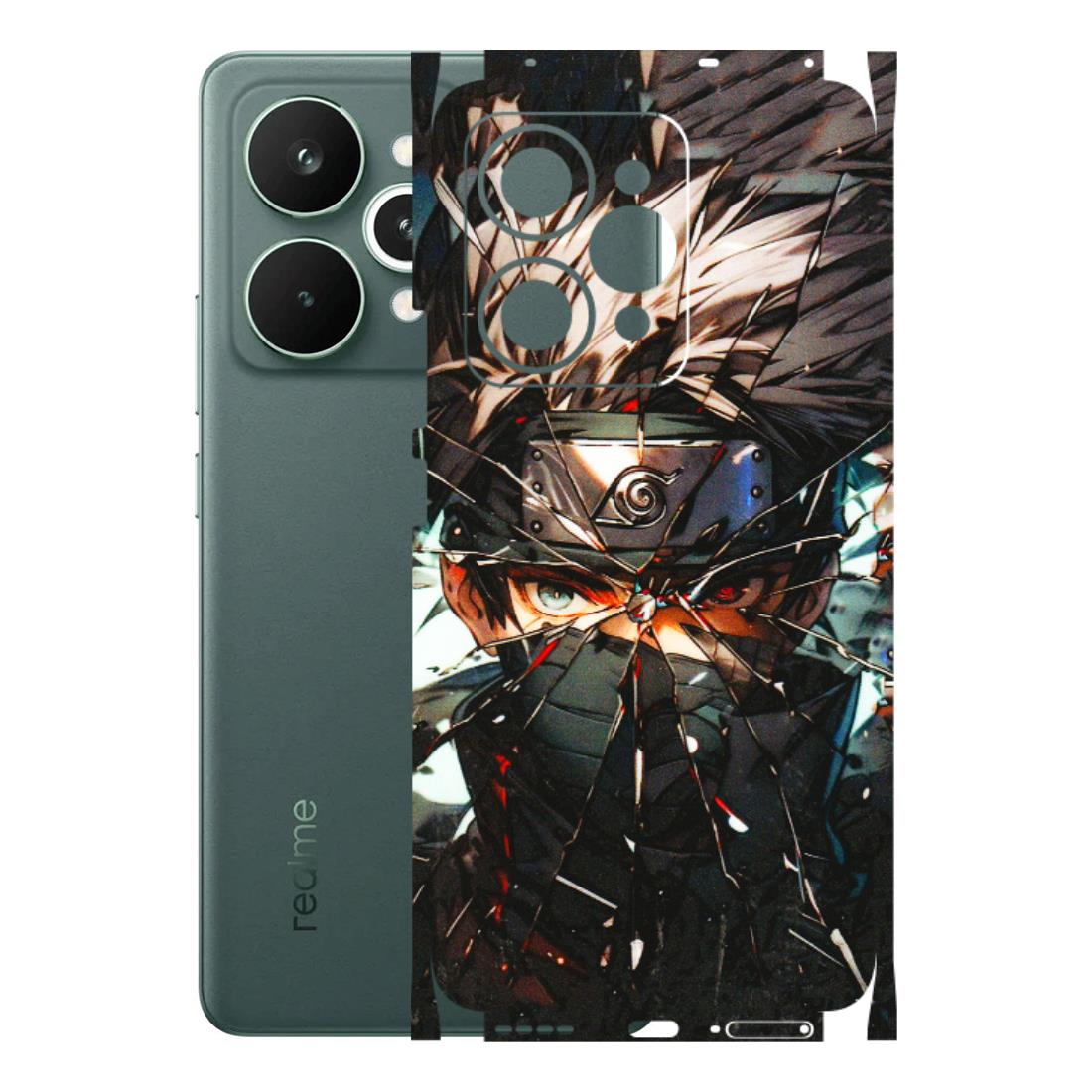 Realme Phone Skins (All Models) - Kakashi Shattered Glass Effect - 3D Embossed Finish (L-237) Realme 15 Pro 5G