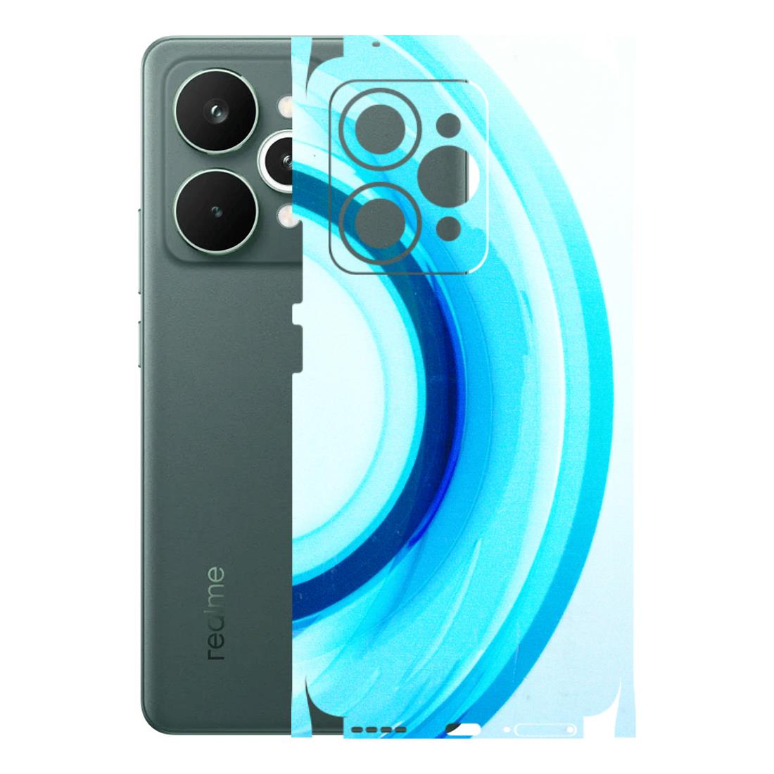 Realme Phone Skins (All Models) - The Blue Curve - 3D Embossed Finish (L-244) Realme 15 Pro 5G