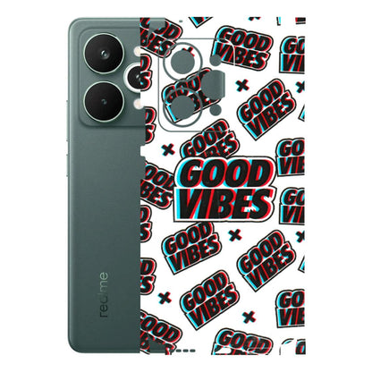 Realme Phone Skins (All Models) - Good Vibes - 3D Embossed Finish (L-282) Realme 15 Pro 5G
