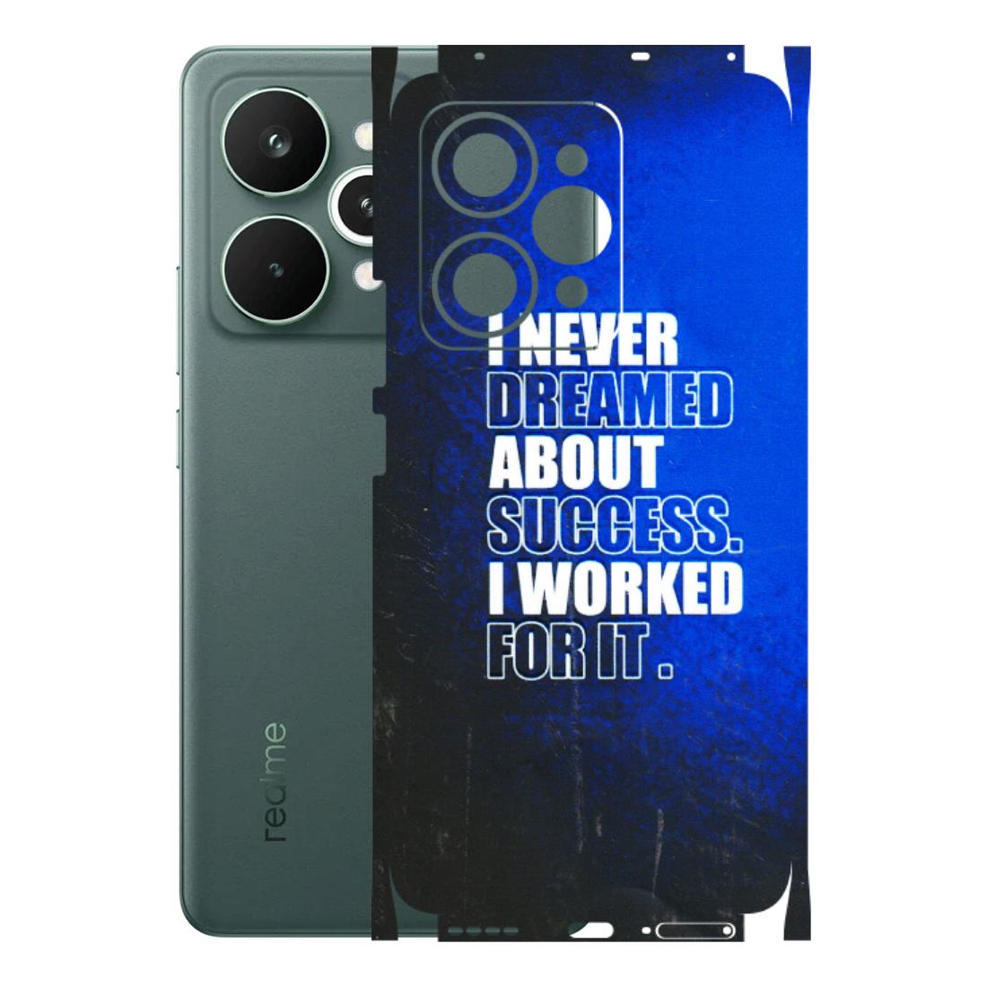 Realme Phone Skins (All Models) - I Never Dreamed About Success - 3D Embossed Finish (L-283) Realme 15 Pro 5G