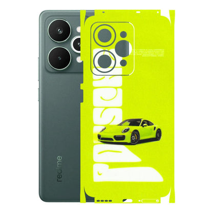 Realme Phone Skins (All Models) - Lime Green Porche - 3D Embossed Finish (L-30) Realme 15 Pro 5G