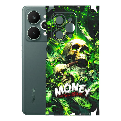 Realme Phone Skins (All Models) - Skull Money - 3D Embossed Finish (L-303) Realme 15 Pro 5G