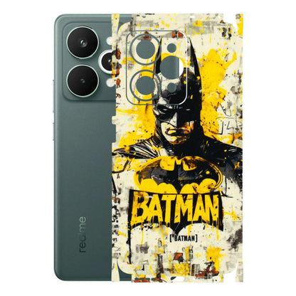 Realme Phone Skins (All Models) - Batman Yellow BT - 3D Embossed Finish (L-304) Realme 15 Pro 5G