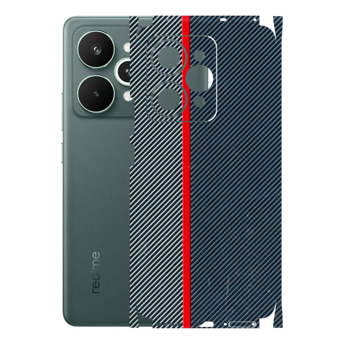 Realme Phone Skins (All Models) - Blue Sober Lines - 3D Embossed Finish (L-305) Realme 15 Pro 5G