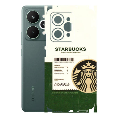 Realme Phone Skins (All Models) - Starbucks Barcode - 3D Embossed Finish (L-308) Realme 15 Pro 5G