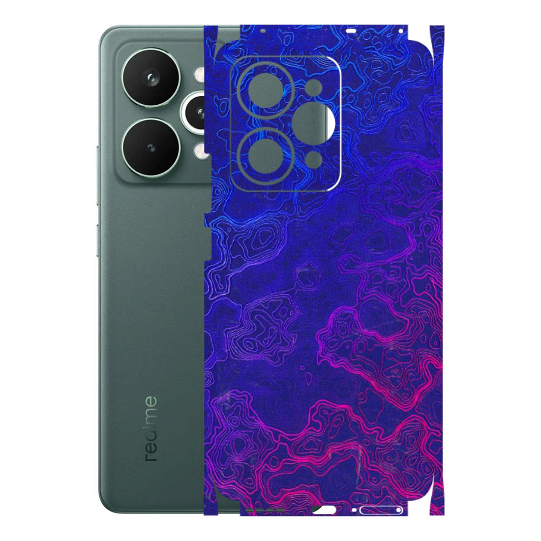 Realme Phone Skins (All Models) - Purple Ripples Swirl - 3D Embossed Finish (L-314) Realme 15 Pro 5G