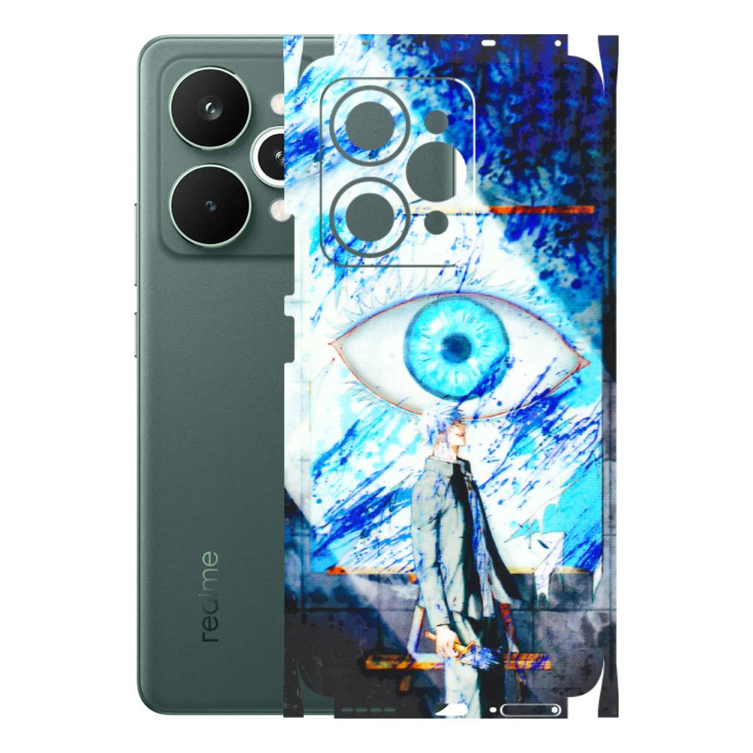 Realme Phone Skins (All Models) - Anime Sea Blue Eye - 3D Embossed Finish (L-318) Realme 15 Pro 5G