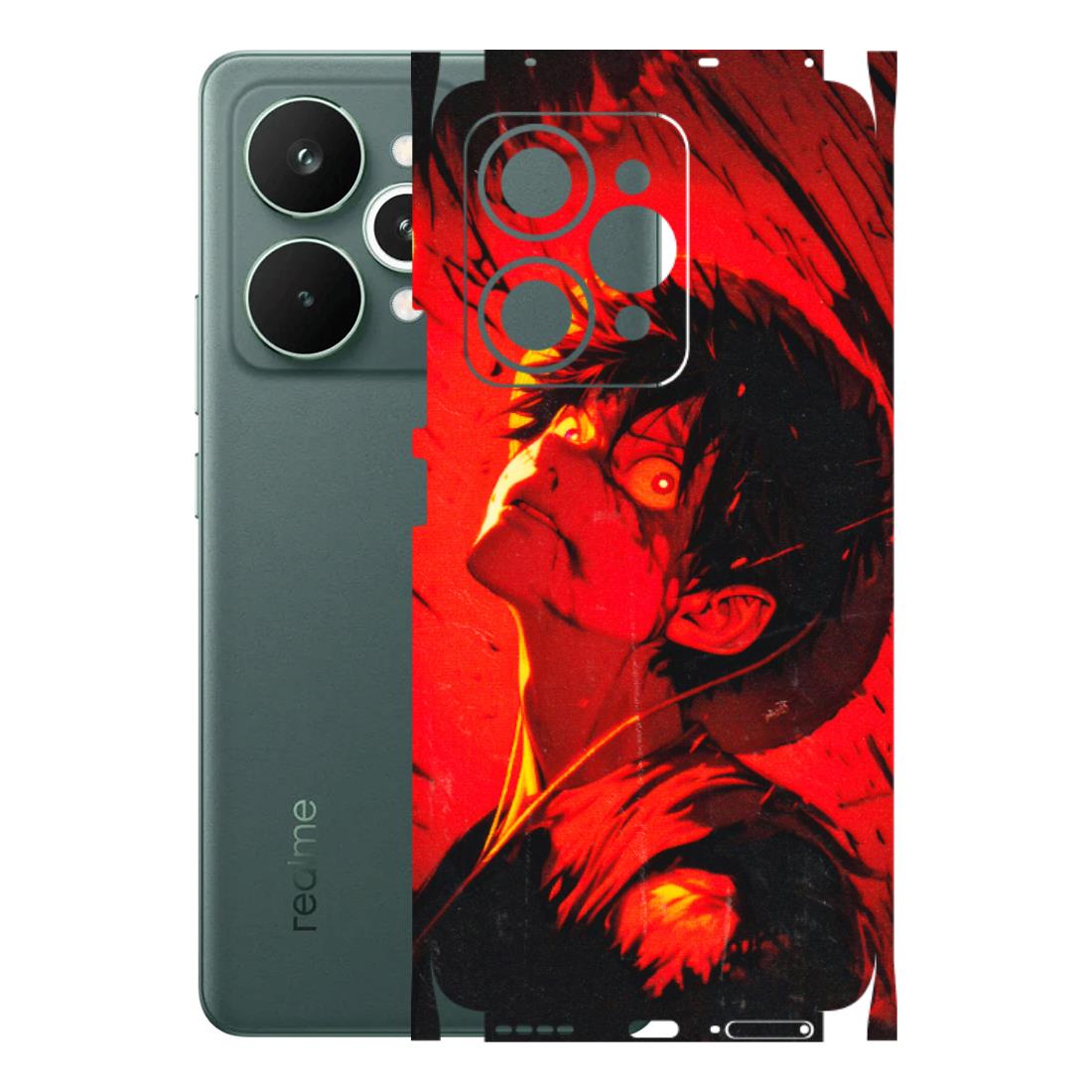 Realme Phone Skins (All Models) - D.Luffy Power Up One Piece Anime - 3D Embossed Finish (L-326) Realme 15 Pro 5G