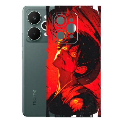 Realme Phone Skins (All Models) - D.Luffy Power Up One Piece Anime - 3D Embossed Finish (L-326) Realme 15 Pro 5G