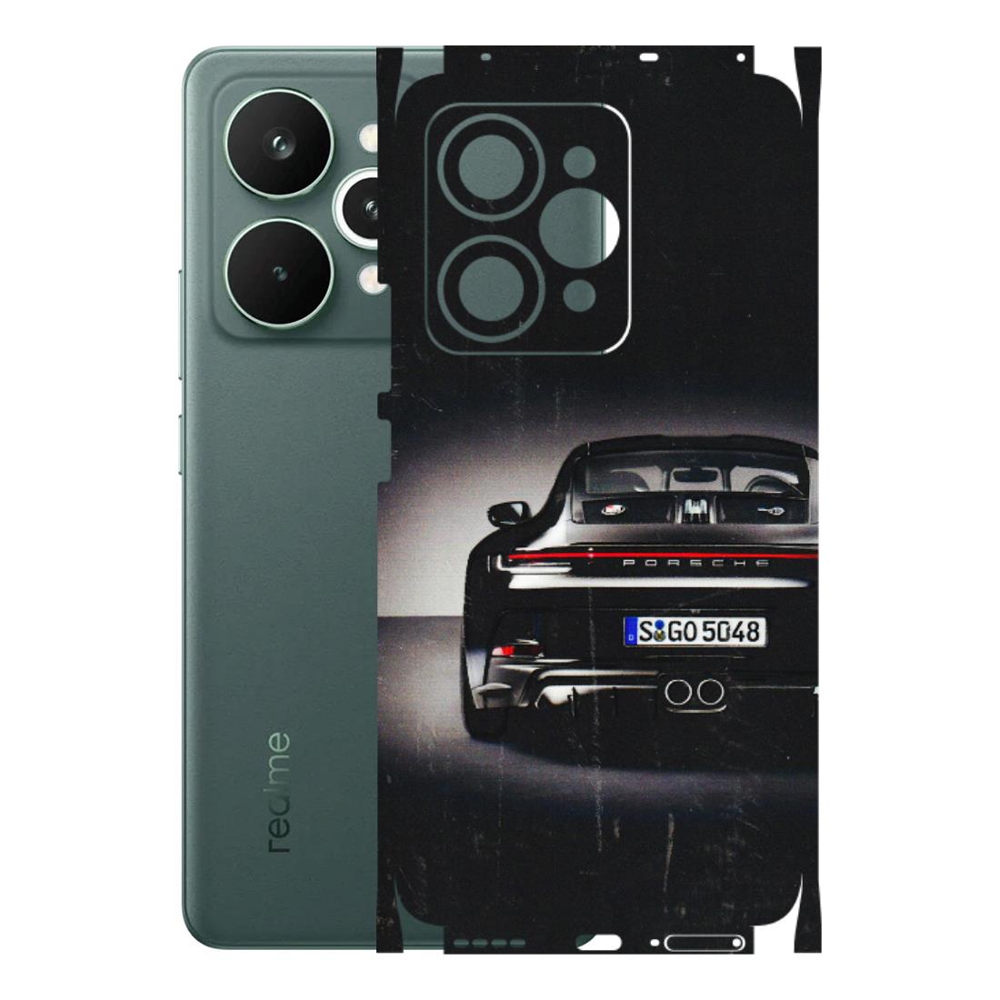 Realme Phone Skins (All Models) - New Black Porsche GT3 - 3D Embossed Finish (L-327) Realme 15 Pro 5G