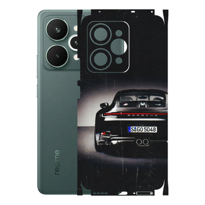 Realme Phone Skins (All Models) - New Black Porsche GT3 - 3D Embossed Finish (L-327) Realme 15 Pro 5G