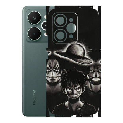 Realme Phone Skins (All Models) - Black Luffy Hat - 3D Embossed Finish (L-57) Realme 15 Pro 5G