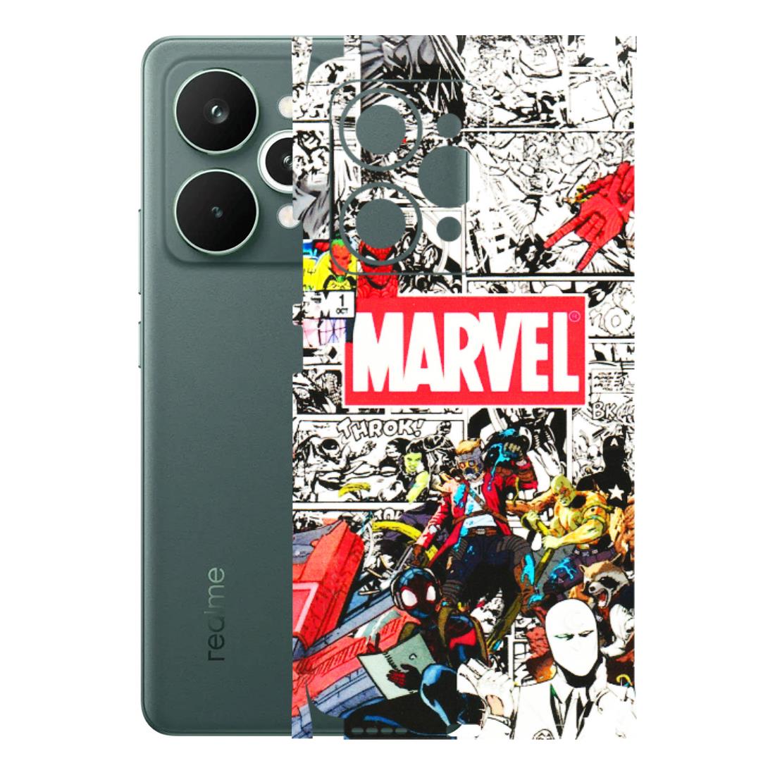 Realme Phone Skins (All Models) - Marvel Colorful Comic - 3D Embossed Finish (L-64) Realme 15 Pro 5G