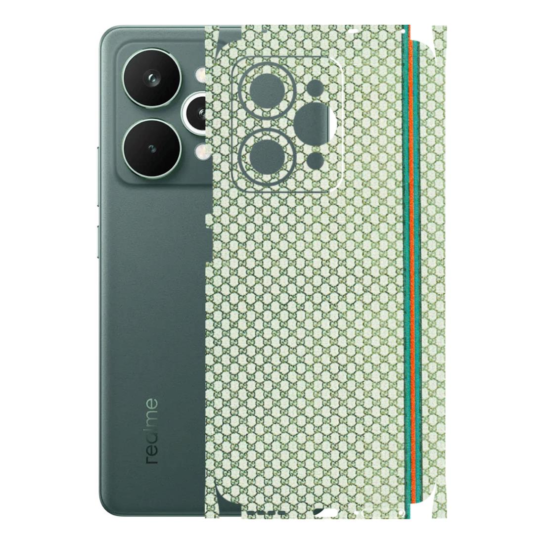 Realme Phone Skins (All Models) - Gucci Fabric Pattern - 3D Embossed Finish (L-73) Realme 15 Pro 5G