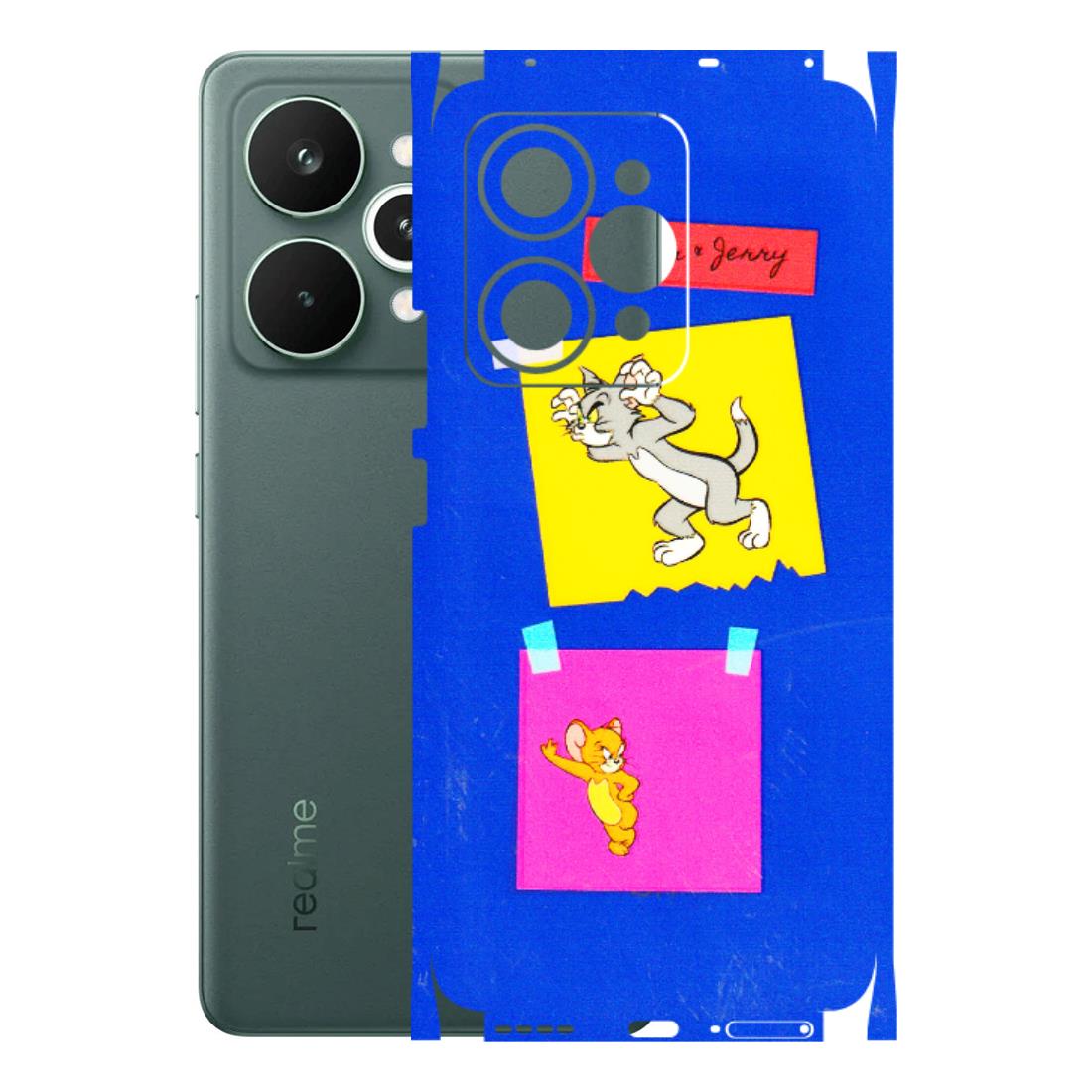 Realme Phone Skins (All Models) - Tom N Jerry Sticky Notes - 3D Embossed Finish (L-88) Realme 15 Pro 5G